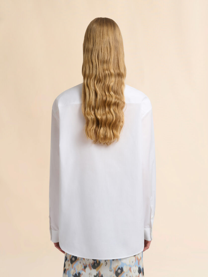 Stutterheim X Marni White Poplin Shirt With D-ring Neck Strap