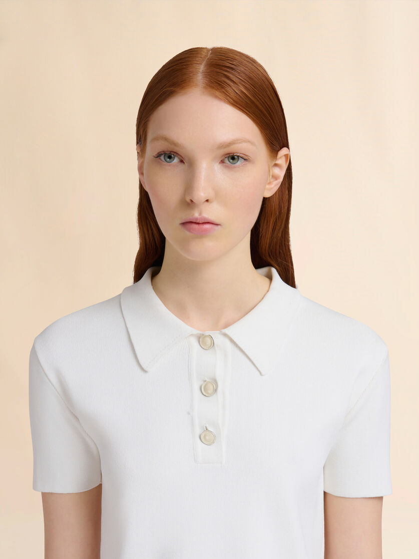 Stutterheim X Marni White Viscose Half-and-half Polo