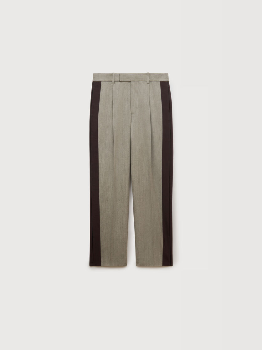 stutterheim x marni Wool pants with contrast side bands