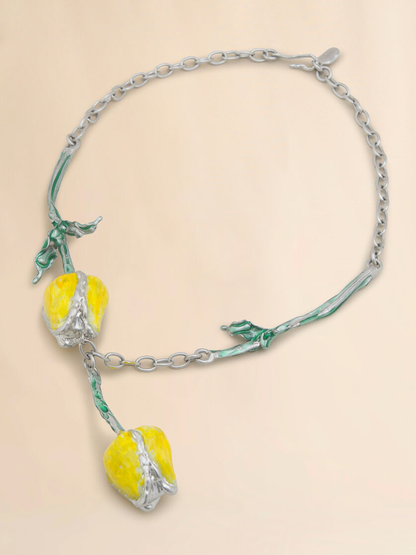 Stutterheim X Marni Yellow Enamelled Tulip Necklace
