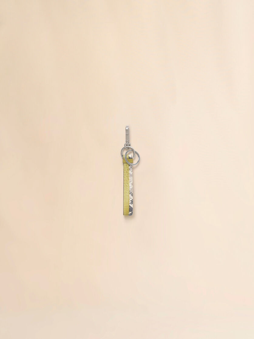 Stutterheim X Marni Yellow Leather Keyring With Marni Mending