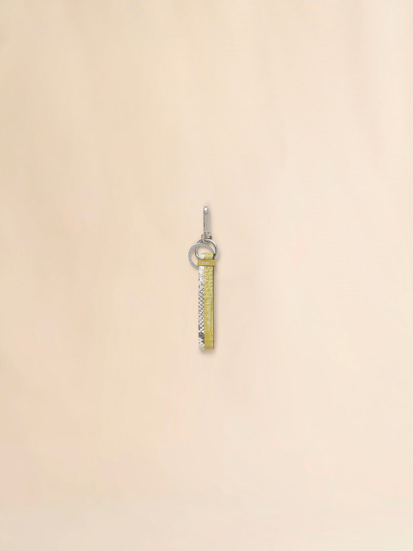 stutterheim x marni Yellow leather keyring with Marni Mending