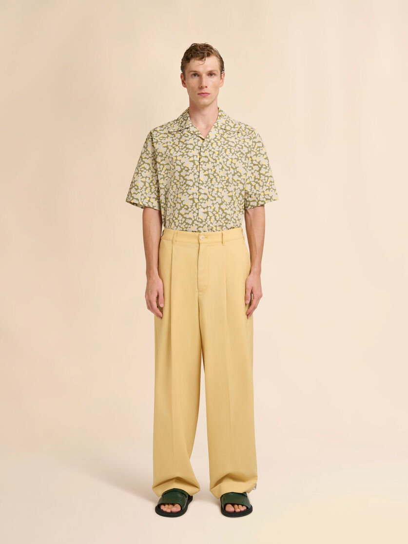 Stutterheim X Marni Yellow Tropical Wool Pleated Trousers