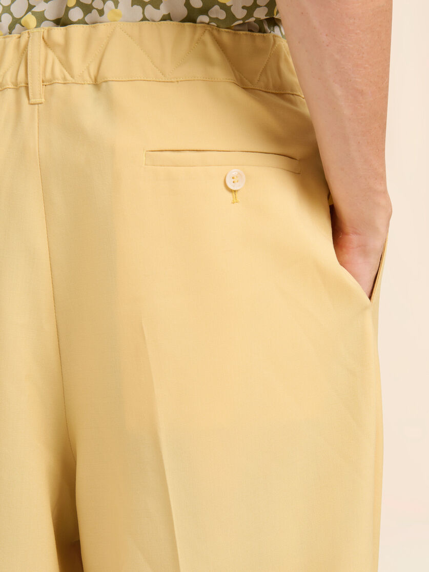 Stutterheim X Marni Yellow Tropical Wool Pleated Trousers