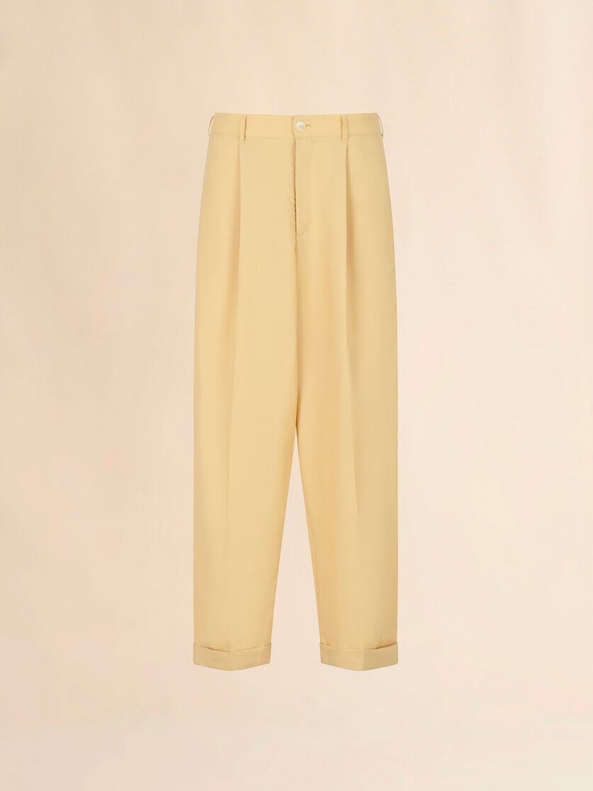 stutterheim x marni Yellow tropical wool pleated trousers