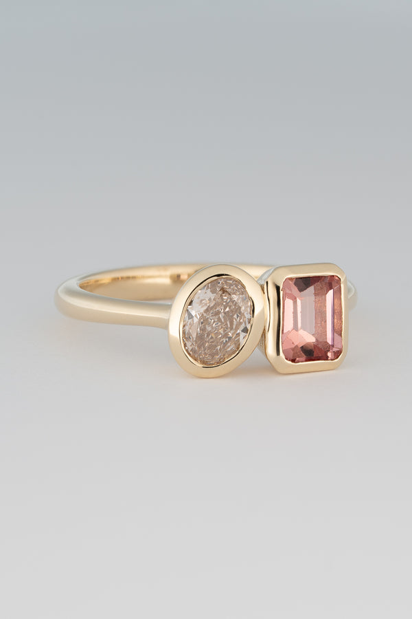 Stvdio CHAMPAGNE DIAMOND AND IMPERIAL TOPAZ TOI ET MOI