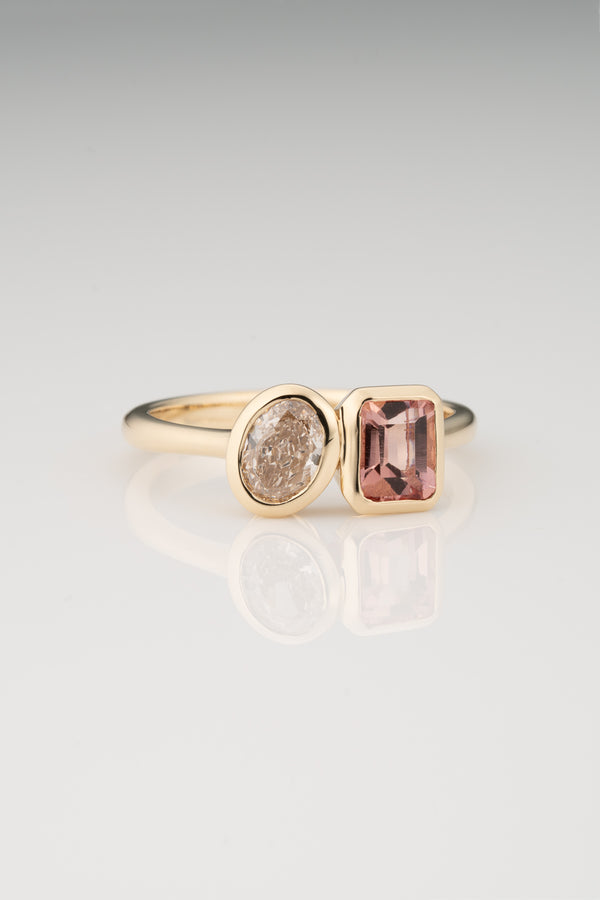 stvdio CHAMPAGNE DIAMOND AND IMPERIAL TOPAZ TOI ET MOI