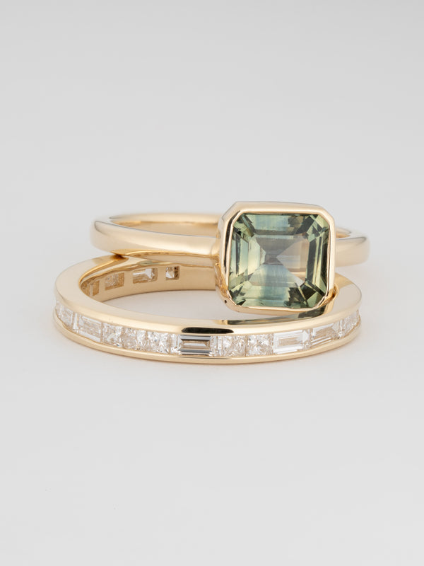 Stvdio 3/4 EAST WEST PRINCESS CUT BAGUETTE BAND