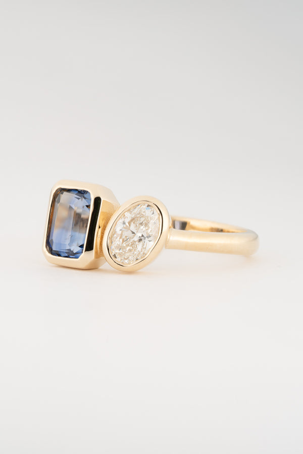 Stvdio BI COLOR SAPPHIRE AND DIAMOND TOI ET MOI