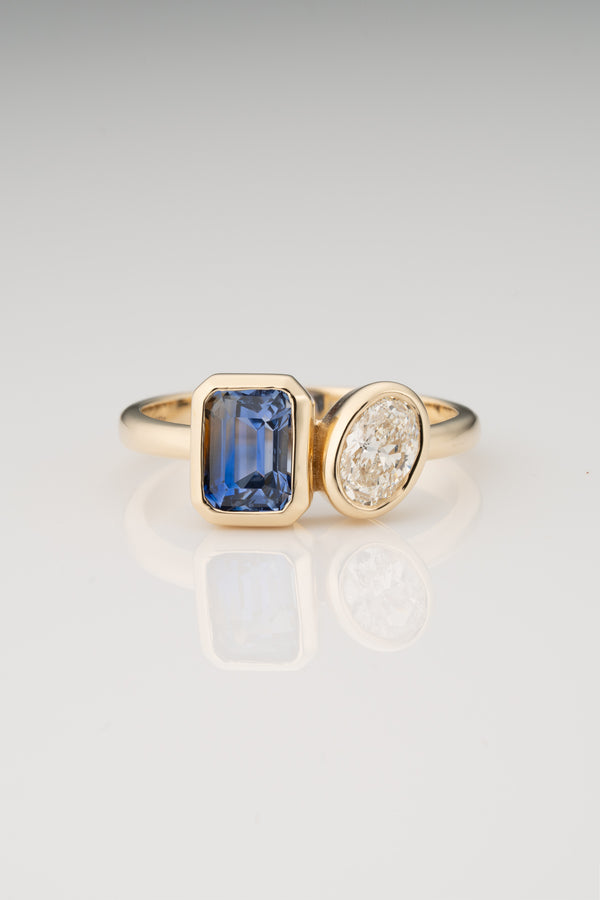 stvdio BI COLOR SAPPHIRE AND DIAMOND TOI ET MOI