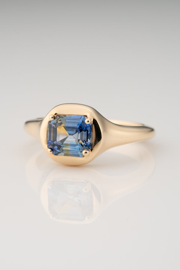 stvdio BLUE YELLOW PARTI SAPPHIRE SOLITAIRE