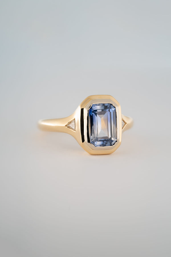 stvdio DOUBLE BEZEL SAPPHIRE RING
