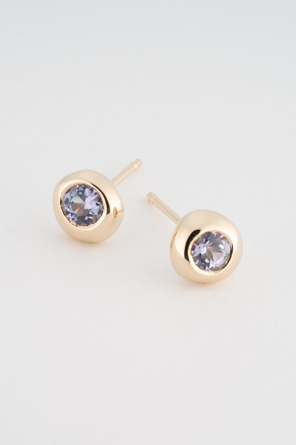 stvdio TANZANITE PEBBLE STUDS