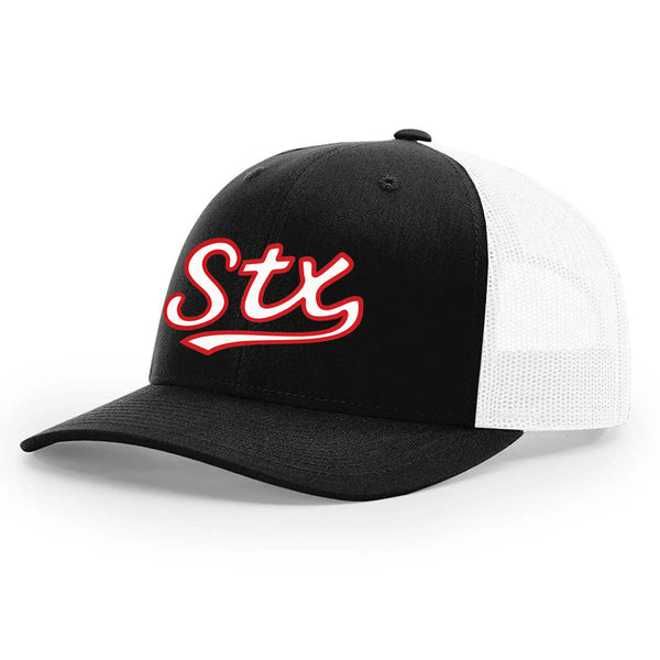 Stx STX Lacrosse Black Script Logo Hat