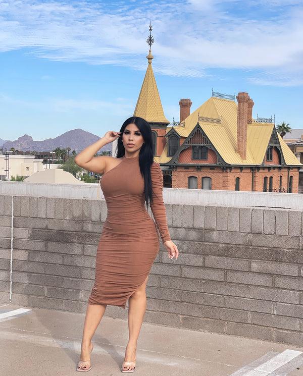 style & co Chic Evening Dress - Nude