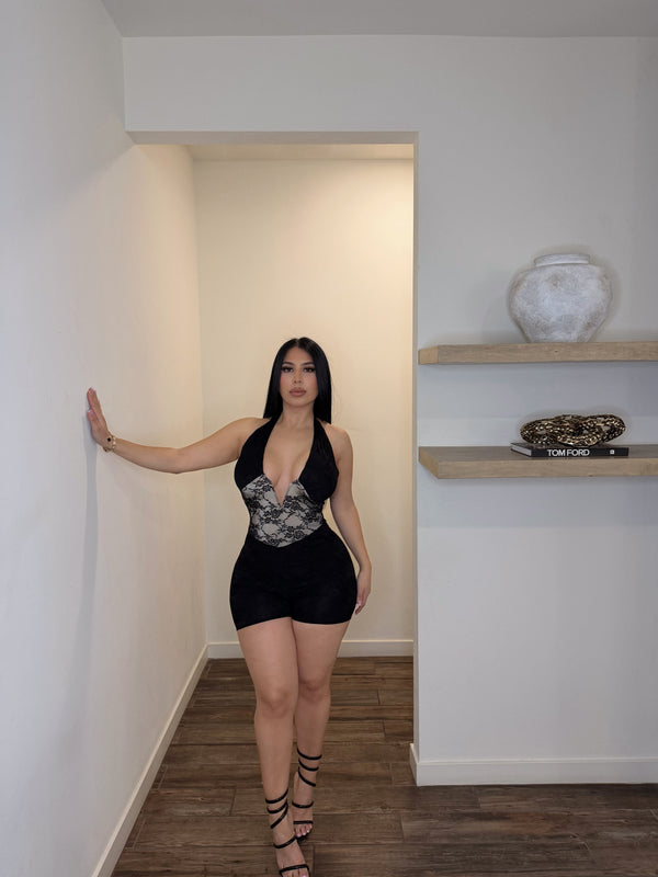 style & co Lace Escape Romper