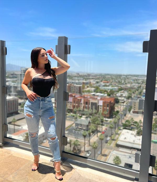 style & co Muñeca Top - Black