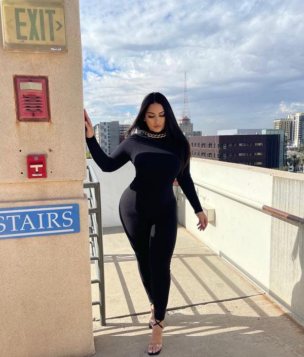 Style & Co Play My Game Jumpsuit - Black