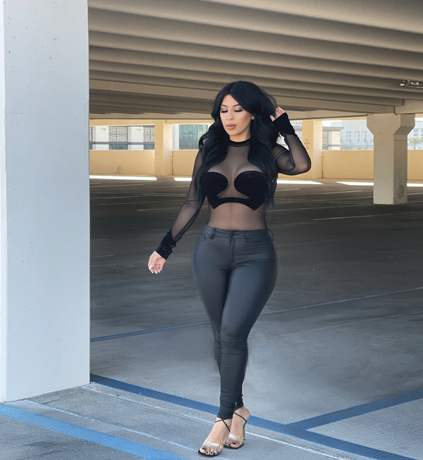 style & co Velvet Desire Bodysuit