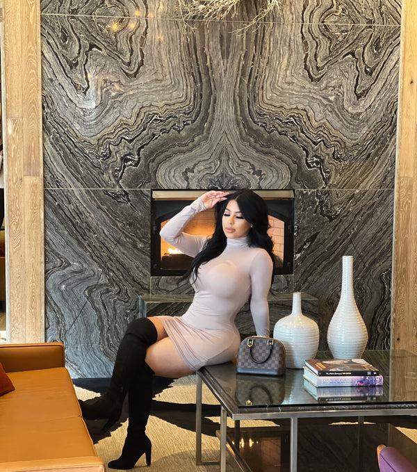 style & co Winter Breeze Dress Nude