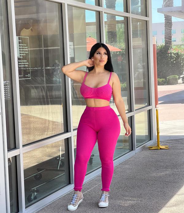 style & co Yeah I’ll Chill Set - Fuchsia