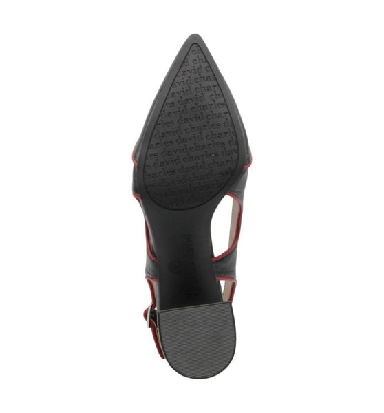 Style Charles By Charles David ANSTEAD SLINGBACK DRESS Black-Red