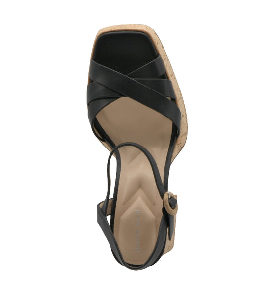 Style Charles By Charles David BARNABY SANDAL Black Cork