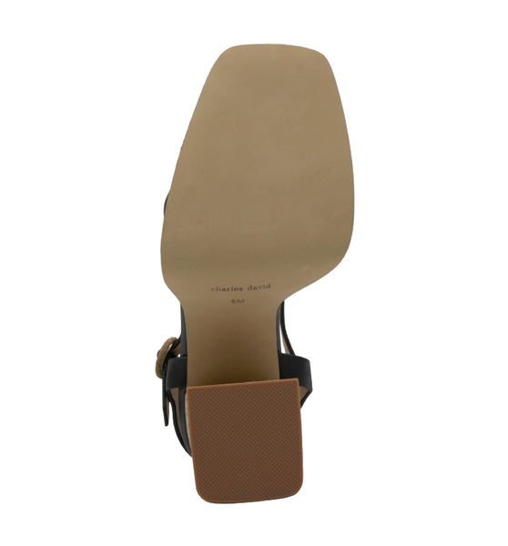 Style Charles By Charles David BARNABY SANDAL Black Cork