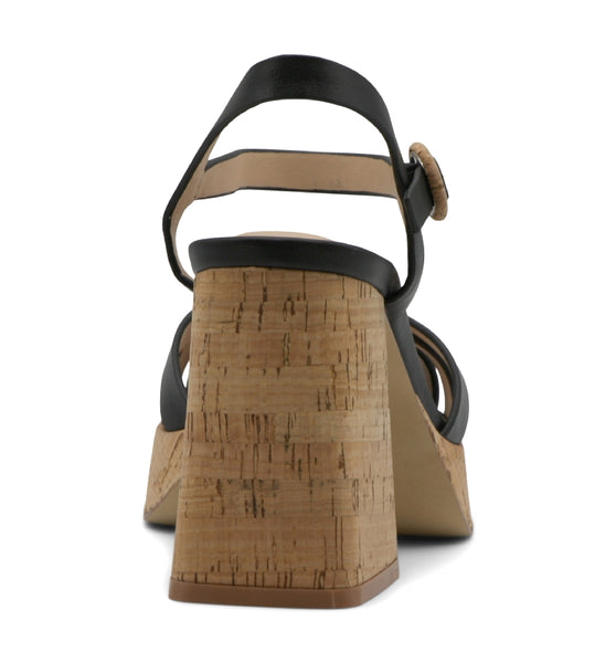 style charles by charles david BARNABY SANDAL Black Cork