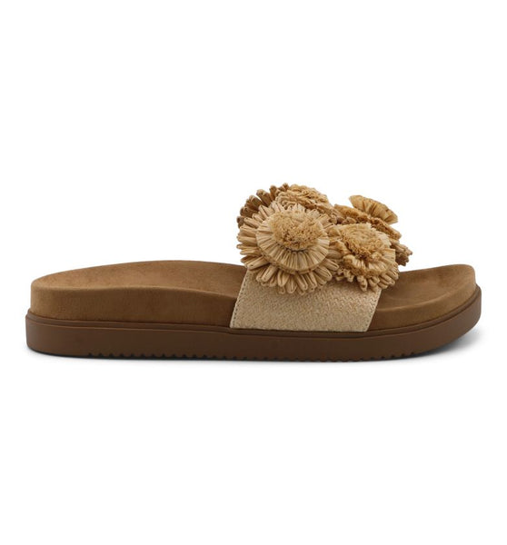 Style Charles By Charles David PALMS SANDAL SLIDE Natural
