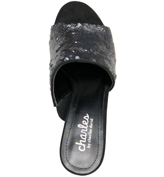 Style Charles By Charles David REVEAL SANDAL Black Sequin