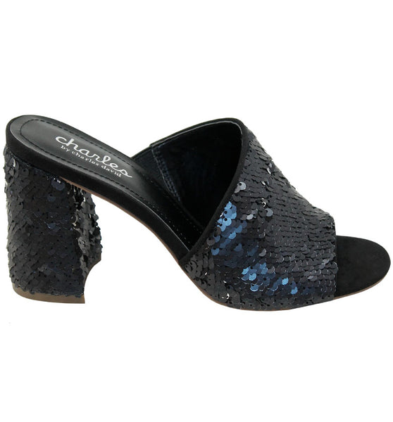 Style Charles By Charles David REVEAL SANDAL Black Sequin