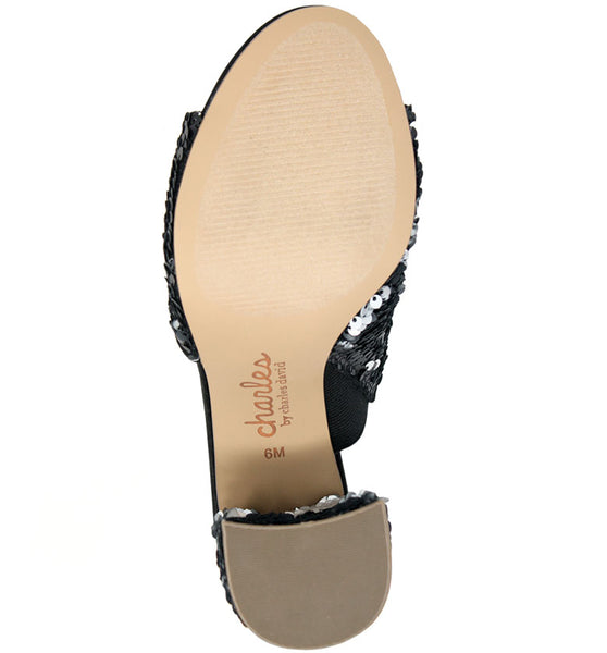 Style Charles By Charles David REVEAL SANDAL Black Sequin