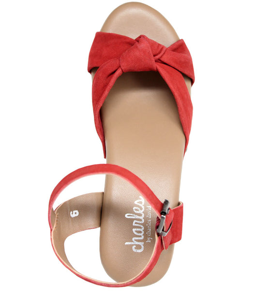 Style Charles By Charles David UNIFORM SANDAL Berry Red