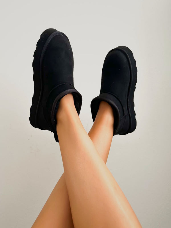 style cheat Bronwyn Fur Lined Faux Suede Ankle Boots