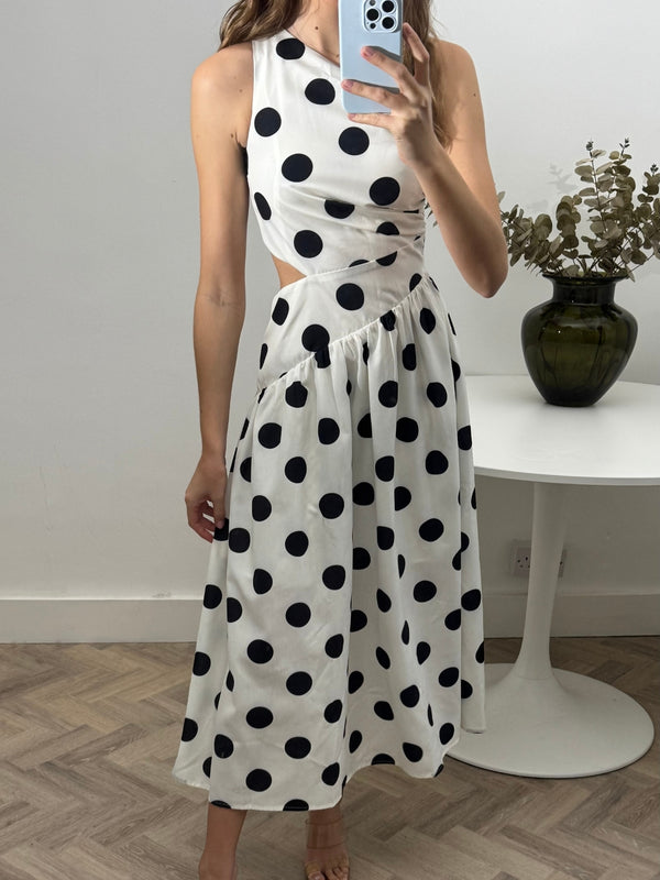 Style Cheat Jasmine Cut Out One Shoulder Dress In Mono