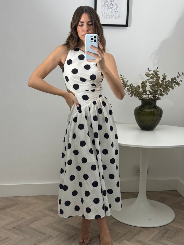 Style Cheat Jasmine Cut Out One Shoulder Dress In Mono