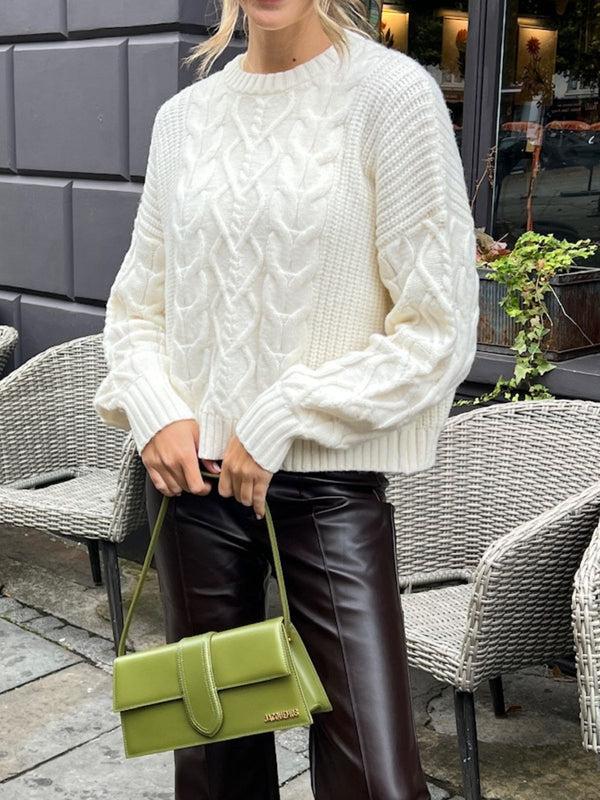 Style Cheat NEW FIT Juniper Cable Knit Jumper In Cream