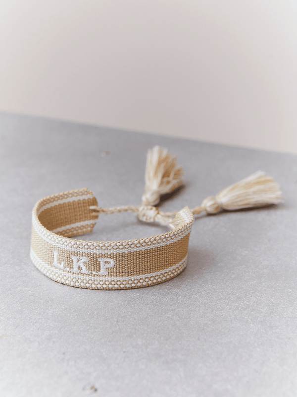 Style Cheat Santorini Pack Of Two Personalised Ivory And Mocha Bracelets