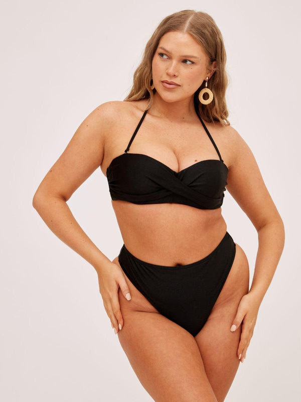 Style Cheat South Beach Leo Twist Bandeau Bikini Top
