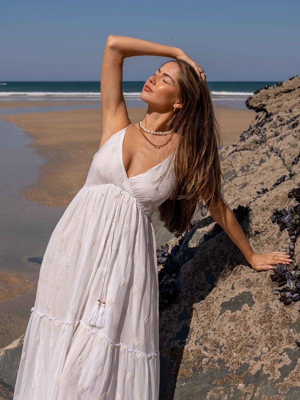 Style Cheat South Beach Marbella Tie Front Sequin Maxi Dress