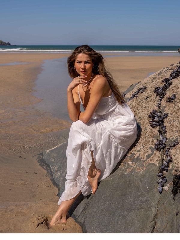 Style Cheat South Beach Marbella Tie Front Sequin Maxi Dress