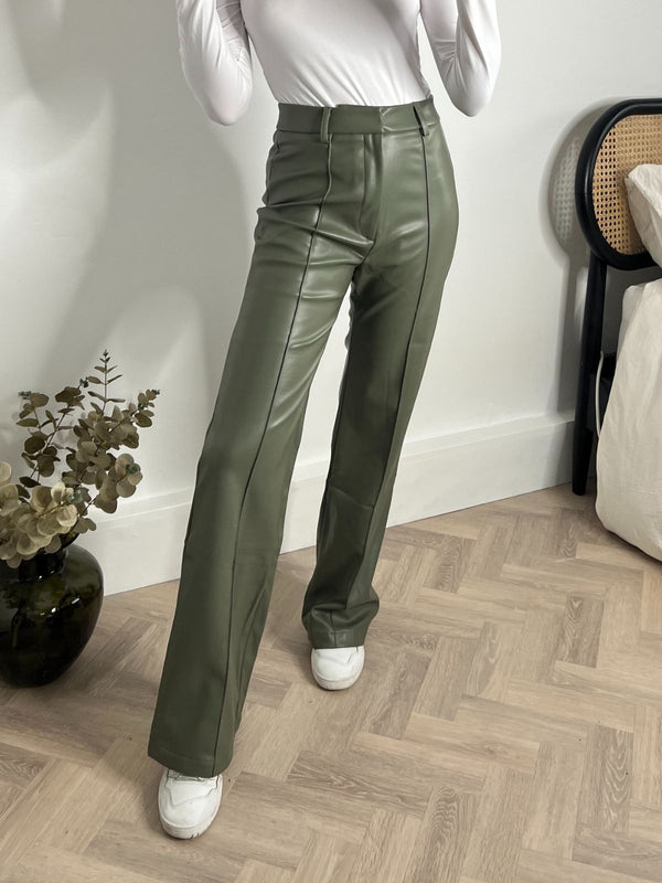 Style Cheat Alyssa PU Flare Trouser