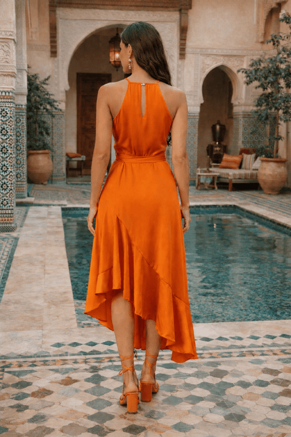 Style Cheat Ariana Halter Frill Dress