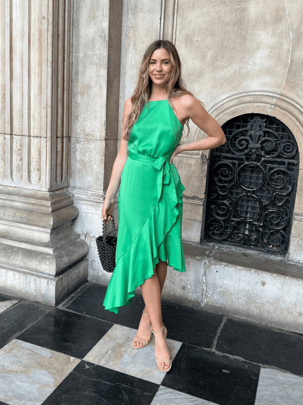 Style Cheat Ariana Halter Frill Dress