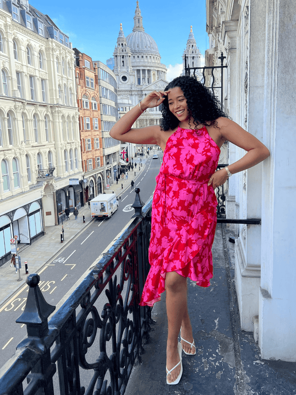 Style Cheat Ariana Halter Frill Dress