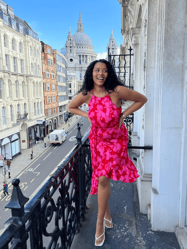 Style Cheat Ariana Halter Frill Dress