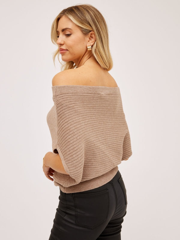 Style Cheat Ashleigh Knitted Off-Shoulder Top
