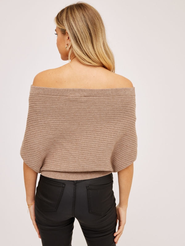 Style Cheat Ashleigh Knitted Off-Shoulder Top