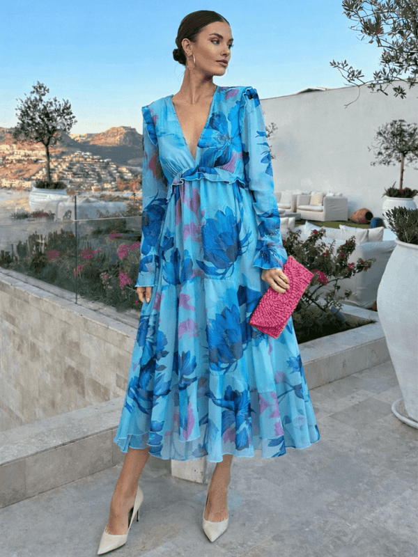 Style Cheat Birdie Frill Tie Back Dress